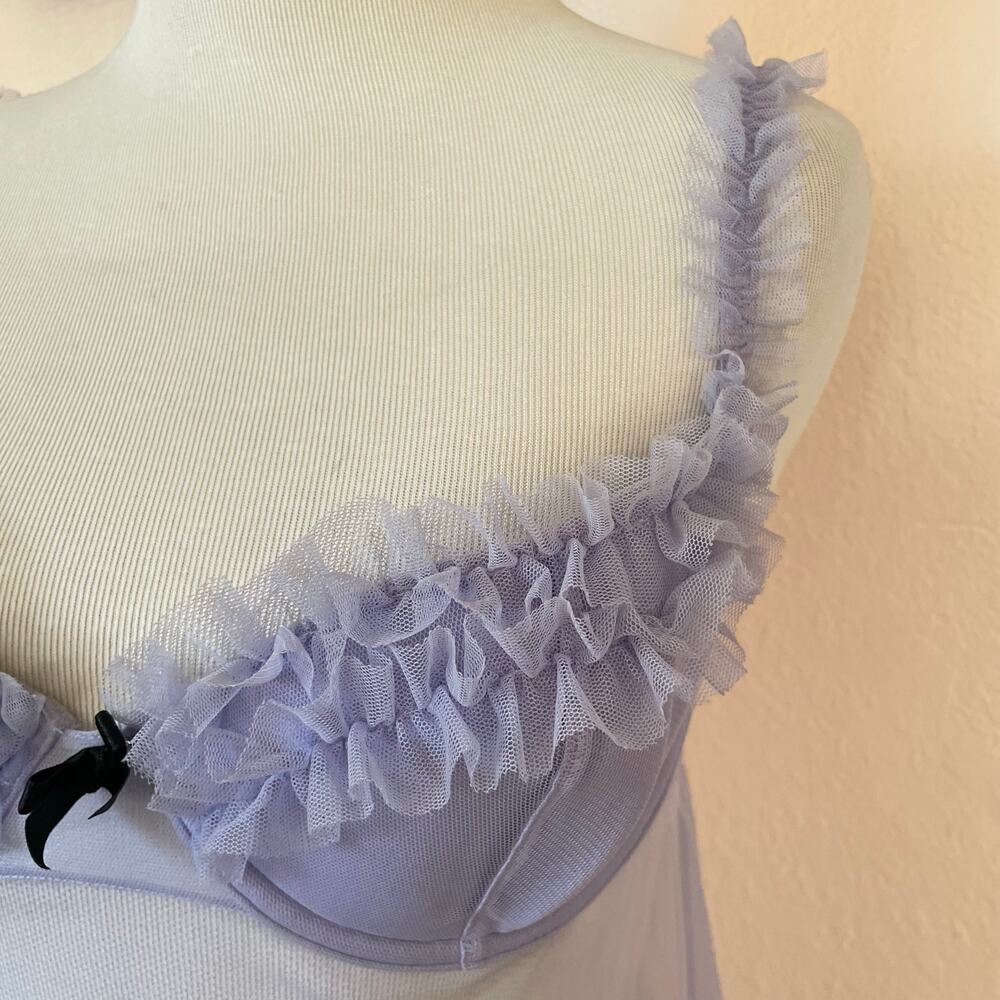 Victoria’s Secret Lavender Babydoll Lingerie Set 36B Silk Panty M/L - Picture 7 of 13